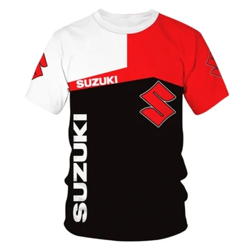 2021 m. Vasarą, Naujos Lauko Sportas vyriški T-shirt 3d Spausdinimo Suzuki Motociklo Jojimo Trumpas Rankovės Vyrų ir Moterų Kietas Viršūnes