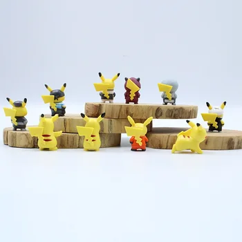 10 rūšių 4cm Pokemon pav Pokemon Pikachu lėlės Japonų animacinių filmų lėlių kolekcija klasikinis papuošalai vaikų žaislai