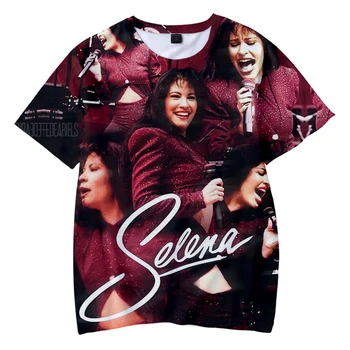 Populiarus Selena Quintanilla Dainininkas JAV Cool 3D Marškinėlius Madinga Vaikiški marškinėliai Mados Vyrai Moterys Streetwear Atsitiktinis Poliesteris Tee
