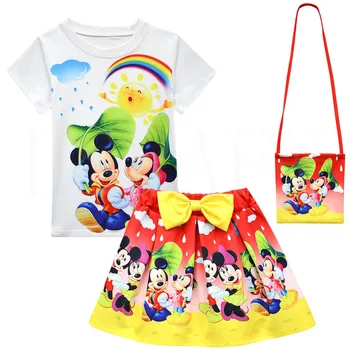 Disney Vaikams Drabužių Vasaros Vaikų Mergaičių Drabužius Minnie Mouse T-Shirt+Tutu Sijonas Kūdikių Merginos Kostiumas Bamblys Mergaičių Drabužių Rinkiniai