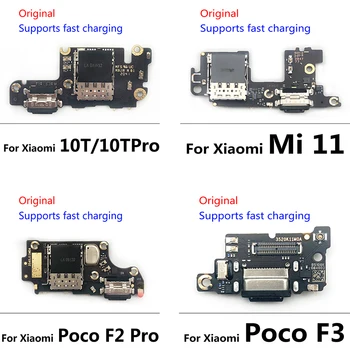 Originalus USB Power Krovimo Jungties Kištuką Uosto Doką Flex Kabelis Xiaomi Mi F2 Pro / Poco F3 / Mi 11 / Mi 10T / Mi 10T Pro