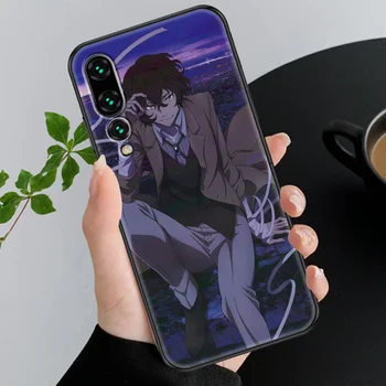 Bungou Benamių Šunų Anime Telefoną atveju Huawei P Mate P10 P20 30 P40 10 20 Smart Z Pro Lite 2019 juoda tendencija vandeniui 3D dangtis
