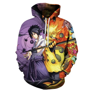 Anime Periferijos Porų Hoodie Sasuke Banga 3d Spausdinimo Vyrų Marškinėlius su Gobtuvu Striukė Madinga Nepilnamečių Prarasti Bliuzono Streetwear