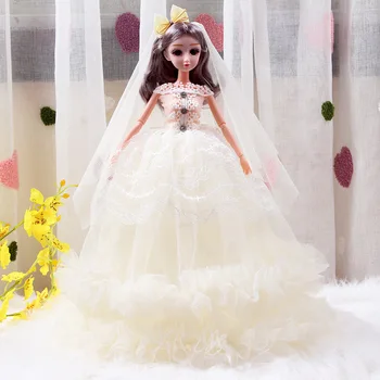 30cm Animacinių filmų Cute Mados Vestuvių Princesė Lėlės Mergaitėms Populiarus Pliušinis Modelis Vaikams, Žaislai, Modeliavimo Gimtadienio Dovanos