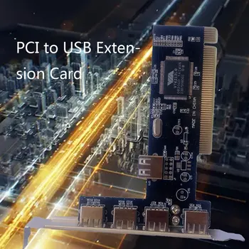 4 Uostų PCI-E prie USB 2.0 KONCENTRATORIAUS PCI Express Plėtimosi Kortelės Adapteris Keitiklis USB2.0 Naujų Nemokami Ratai 5