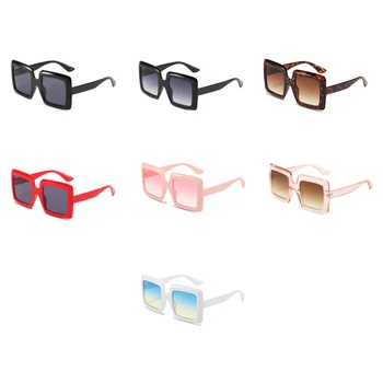Peekaboo didelis rėmo akiniai nuo saulės moterims aikštėje 2021 naujas vasaros rožinė ruda retro saulės akiniai uv400 negabaritinių moterų dovanos