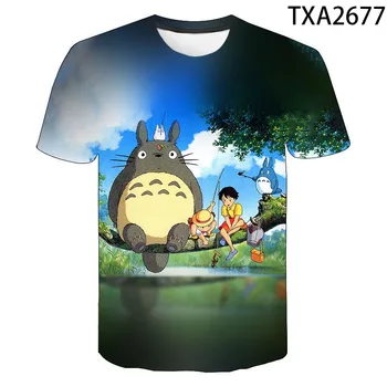 2020 Naujas 3D T Shirts Totoro Atsitiktinis Berniukas mergaitė Vaikai Mados Streetwear Atspausdintas T-shirt Cool Vyrų, Moterų, Vaikų Animacinių filmų Topai Tee