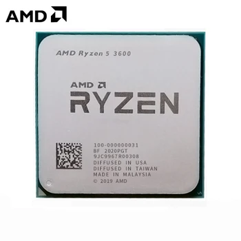 AMD Ryzen 5 3600 R5 3600 3.6 GHz Šešių Branduolių Dvylikos Siūlų CPU Procesorius 7NM 65W L3=32M 100-000000031 Lizdas AM4 naują, bet ne ventiliatorius