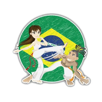 Įdomu Brazilijos Kovos Meno Capoeira Automobilių Lipdukai Lipdukai Vandeniui prekinis, galinis Stiklo Dekoravimo Reikmenys PVC 13cm X 14cm