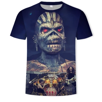 Naujas kaukolė T-shirt mados 3D spausdinimo trumparankoviai vyrų ir moterų sunkiųjų metalų mirties Harajuku stiliaus marškinėliai street atsitiktinis clothin