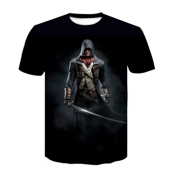 Assassin Creed 3d Marškinėliai Spausdinami Vyrų Tinkintus Tinklo Žaidimas Tshirts Hip-Hop Anime Viršūnes Mens Cosplay Kalėdų T-Shirt