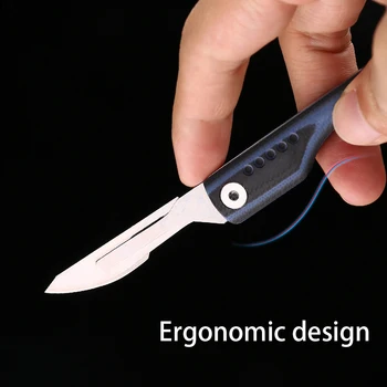 G10 sulankstomas peilis, mini lauko išgyvenimo kempingas savigynos peilis multi-funkcija įrankis EDC peilis express peilis