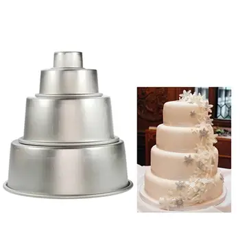 2/4/6/8 Colių Aliuminio Lydinio Non-stick Apvalios Torto Formos Pan Torto Formą Kepimo Formą Bakeware Kepimo Įrankis Mousse Cake Bakeware