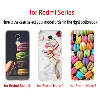 Macarons Tortas Silikono Aišku, Minkštos TPU Case For Xiaomi Redmi Pastaba 10 9 8 7 6 5 Pro Max 10S 9T 8T 9S Fundas