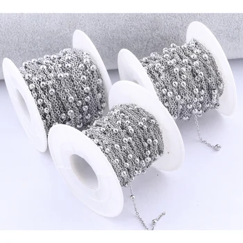 10meters/roll nerūdijančio plieno rutuliniai zawalcowany grandinės juvelyrikos priėmimo 