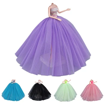 Mergina Lėlės Pasakų Suknelė Žaislas Atveju Lėlės Drabužiai Princesė Dress Deluxe Gale Dėvėti Vestuvių Purus Suknelė Fantazijos Žaislai, Papuošalai