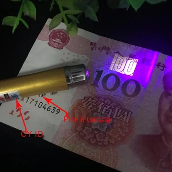 Gamintojas didmeninės banknotų tikrinimo lazerio 3 in 1 LED žibintuvėlis mygtuką 13TN mažas žibintuvėlis mygtuką elektroninės lempos