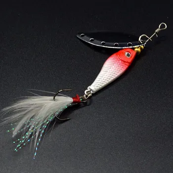 Sequined Feather Fish-shaped Fishing Baits With Hook Rotating Head Simulation Baits Lower Hook приманки для рыбалки 2021