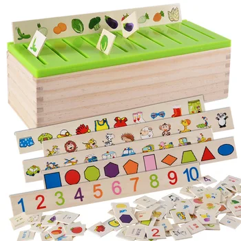 Montessori Mokymo Priemones Kūdikių Ankstyvojo Ugdymo Žaislai Žinių Klasifikavimo Mokymosi Dėžutė Medinė Gyvūnų Pažinimo Vaisius