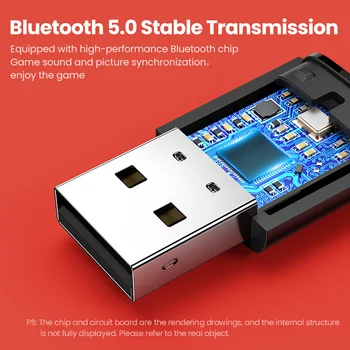 UGREEN USB Bluetooth 5.0 Siųstuvas, Audio Adapteris, Skirtas Airpods PC Kompiuteris PS4 Pro 