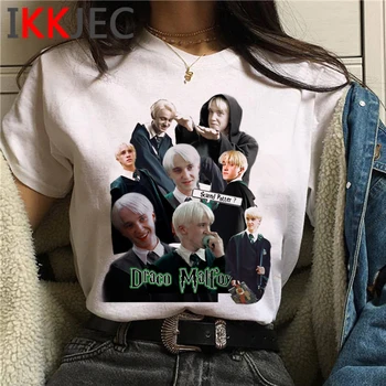 Draco Malfoy viršuje tees t-shirt moterų japonijos ulzzang kawaii spausdinti grafinis tees moterų marškinėlius streetwear tumblr