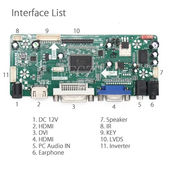 Naujas M. NT68676 Kontrolės Valdyba Stebėti Rinkinys LM190E0A(SL)(A1) LM190E0A-SLA1 HDMI+DVI+VGA LCD LED ekrano Valdiklio plokštės Tvarkyklės