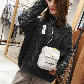 Naujas Mados korėjos Stiliaus INS Drobės Mažas Moterų Universalus Studentų Pečių Maišą Minkštų Mergaitės Mielas Flap Bag