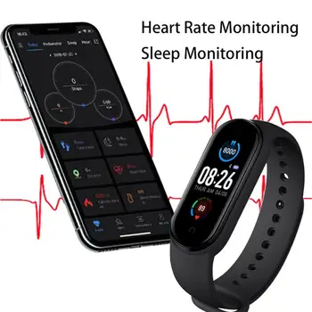 Smart Apyrankė Fitneso Apyrankę IP67 atsparus Vandeniui Sporto Smart Watch Vyrų Moteris Kraujo Spaudimas, Širdies ritmo Monitorius 