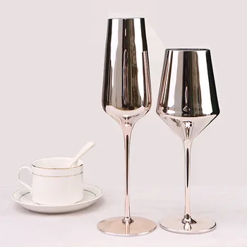 350ml pink rose paauksuoti švino stiklo raudonojo vyno taurė šampano stiklo goblet namų puošybai