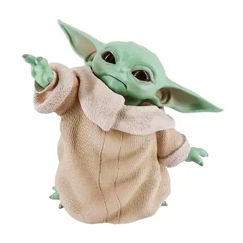 Disney 8cm Star Wars Kūdikių Yoda Rinkimo Veiksmų Skaičius, Žaislas, Mandalorian Pvc Miniatiūriniai Žaislai, Lėlės Dovana Vaikų Diena