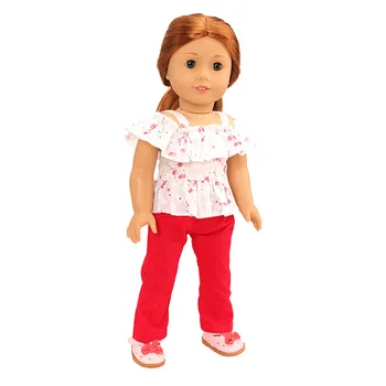 Drabužių lėlės Raudonos spalvos kostiumas tinka 18inch 43-45cm kūdikių žaislas naujas gimęs lėlės ir Amerikiečių lėlės priedai
