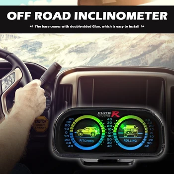 Automobilių Inclinometer Clinometer su Žalia Atgal Šviesos Off Road 4x4 Vehicle Universaliųjų Automobilių Interjero Priedai