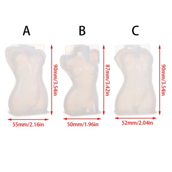 Silikono Epoksidinės Dervos, Vaško Liejimo 3D Moterų Modelis Kūno Stalo Ornamentas 