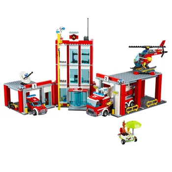 Priešgaisrinės apsaugos departamento stotis modelis 180034 city serijos 82038 surinkti mažos dalelės kuriant žaislus 02052 vaikų dovanų