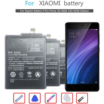 Už Xiao mi 3.85 V 4100mAh BN40 Mobiliojo Telefono Baterija Raudona mi 4Pro BN 40 BN-40 Baterijos Xiaomi Redmi 4 Pro Baterijas