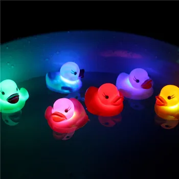 Vonios Žaislas Vonios kambario, vaikų Žaislų LED Vandens Jutiklis Šviesos Antis Žaislas Vaikams, Vaikams, Kūdikių Mirksi Mažai Ančių Kūdikių Vonia Vandens Žaislai