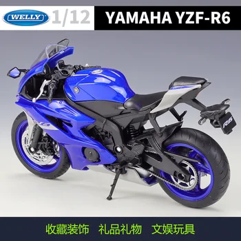 Welly 1/12 YAMAHA YZF R6 Diecast Metal Sporto Varžybos Motociklo Modelio Motociklą Kolekcionuojamų