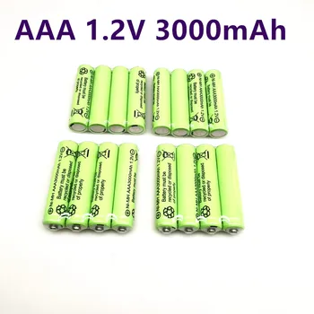 100pieces originalus 3000mAh, AAA 1.2 V kokybės daugkartinio įkrovimo baterija 3000mAh, AAA Ni-MH 1.2 V 2A baterija