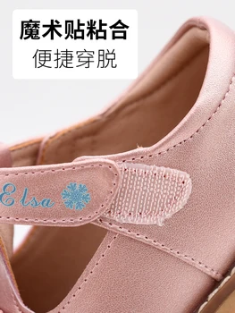 Naujų mergaičių užšaldyti princesė baltas Lankas Laisvalaikio bateliai neslidžiais minkšto dugno sporto mielas sandalai mergina dovana