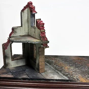 II pasaulinio Karo Griuvėsių Namas Smėlio Stalo Modelis Rinkiniai 1/35 Wargame Diorama