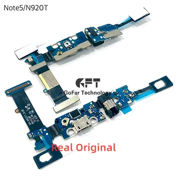 5vnt USB Įkrovimo lizdas Jungtis Valdybos Dalių Flex Kabelis su Mikrofonu Mic Samsung Galaxy Note5 N920F N920A N920T N920V/P/C