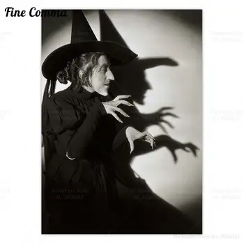 Plakatas Wicked Witch Vakarų Wizard of Oz Margaret Hamiltonas Derliaus Drobė Spausdinti Sienos Meno Wicca Namų Dekoro Nuotraukos Apdaila