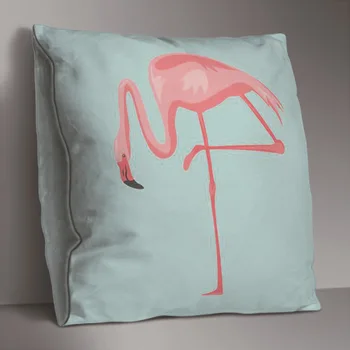 Šiaurės Džiunglių dvipusis Poliesteris Flamingo Modelis Mesti Užvalkalas Atogrąžų Lapų Spausdinimo Rožinė Namų Dekoravimo Pagalvėlė Padengti