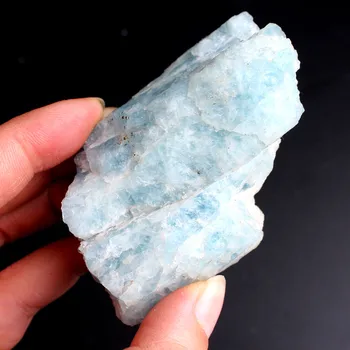 Natūraliai Mėlyname Grubus Akvamarinas Kristalų Raw Skaldą Gydymo Pavyzdys Mineralinių Papuošalai 
