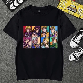 Jojo Keistų Nuotykių Juokingas Animacinių filmų Marškinėliai Vyrams Japonų Anime Harajuku T-shirt Vasaros Marškinėlius Grafinis Viršuje Tees Moteris