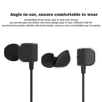 REMAX RM-502 laidinio telefono ausines in-ear erdvinio garso muzikos laisvų rankų įranga