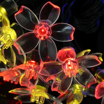 LED Girliandą Priedai 100VNT Minkšto silikono Vyšnių Žiedų Dekoro LED String Žibintai Atostogų Apšvietimo Kalėdų Dekoro