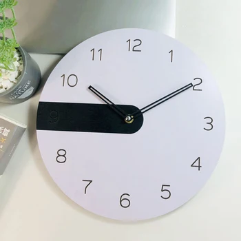 Medienos Modernaus Dizaino Sieninis Laikrodis Šiaurės Stiliaus Silent Laikrodis Apvalios 30cm Kambarį Apdailos Sieninis Laikrodis DSS899