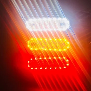 10VNT 20 LED Automobilių 24V Sunkvežimių Šoniniai Gabaritiniai Žibintai Automobilio Išorės Šviesos Signalo Indikatoriaus Lemputė Įspėjimas Uodegos Šviesos 3 Rūšių Priekaba, Krovininių automobilių