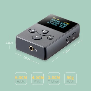 XDUOO X2S Hi-Res Lossless, Nešiojamąjį Muzikos Leistuvą DSD128 24Bit 192Khz 128GB OLED MP3 Grotuvas